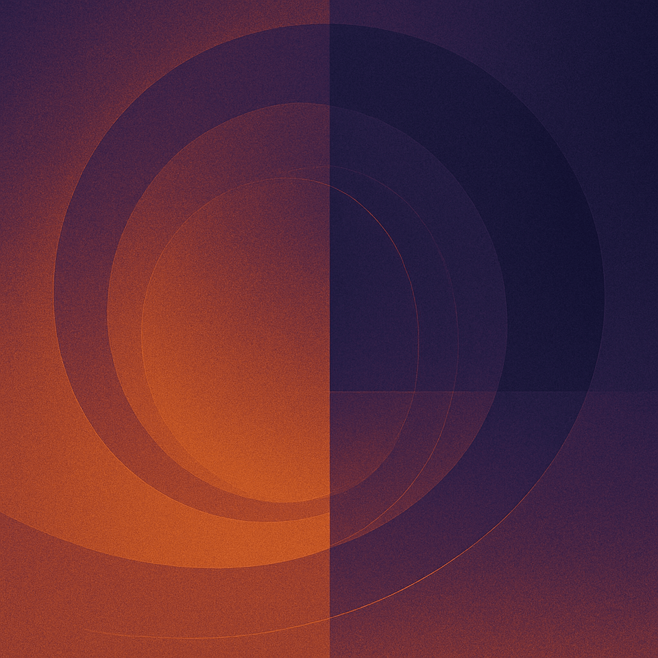 Abstract study suggesting a mirror and a labyrinth—reason and psyche intertwined.