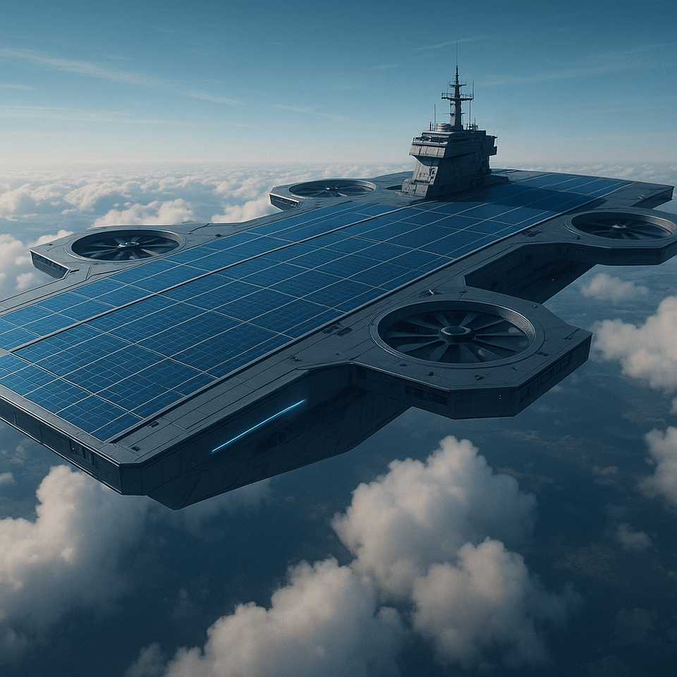 Cover artwork (cover.png) for the article titled The Skyborne Fortress: NuScale SMRs and the Future of Airborne Carriers.