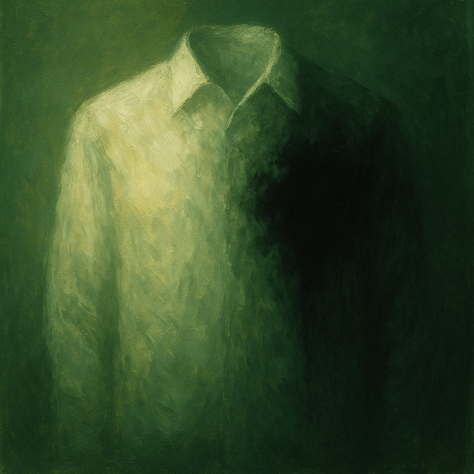Cover artwork (cover.png) for the article titled The Stain on the Shirt: Perception, Passivity, and the Weight of Goodness.