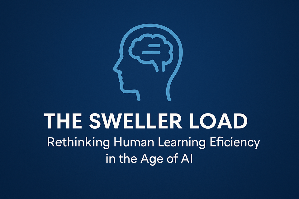 Cover artwork (cover.png) for the article titled The Sweller Load: Rethinking Human Learning Efficiency in the Age of AI.